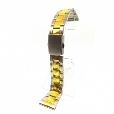 Bratara de ceas Bicolora (auriu &amp; argintiu) - 20mm, 22mm, 24mm - B2932