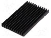 Radiator extrudat, aluminiu, 75mm x 45mm, neagra, FISCHER ELEKTRONIK - SK511 75 SA