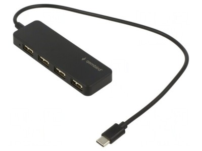 Hub USB 4 Porturi USB-A și USB-C Negru 0.3m foto