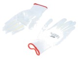Manusi de Protectie AVIT Albe Marime XL EN 388 EN 420 Nylon Rezistente