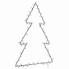 Gossi lumini de craciun silueta pom craciun 115 led-uri alb cald