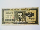 Rara! Vietnam 50 Dong 1950 bancnota din imagini in stare foarte buna la jumatate de pret fata de celelalte aflate la vanzare pe site