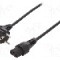 Cablu alimentare AC, 2m, 3 fire, culoare negru, CEE 7/7 (E/F) &amp;#351;tecar in unghi, IEC C13 mama, IEC LOCK - IEC-EL182S