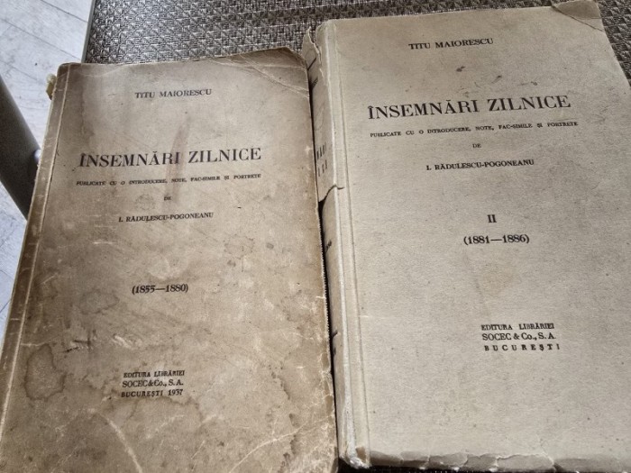 INSEMNARI ZILNICE - TITU MAIOERSCU volumul1+2