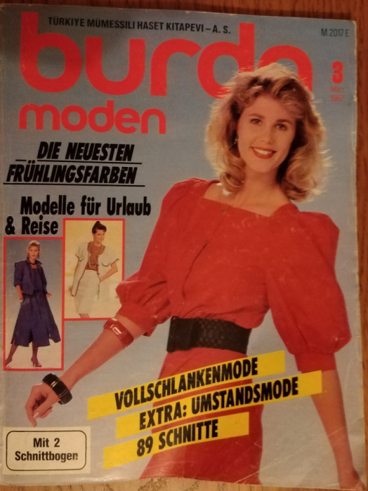 Burda Revista moda cu tipare martie 1987