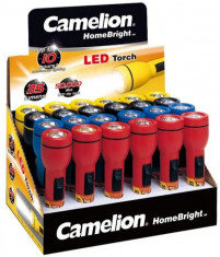 Lanterna cu LED, 4 culori, utilizeaza 2 x AA R6, Camelion foto