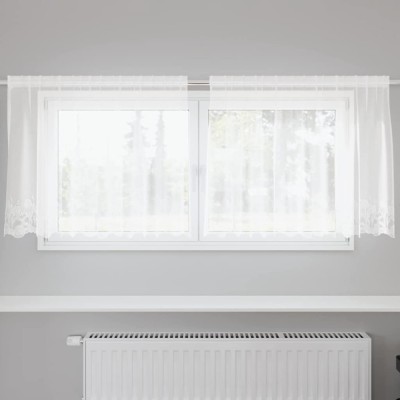 vidaXL Perdele cu perdele Alb 500x100cm Poliester 4107763 foto