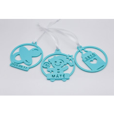 Set Ornament de brad personalizat cu nume - Baby boy - 3 buc