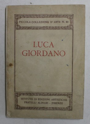 LUCA GIORDANO , PICCOLA COLLEZIONE D &amp;#039; ARTE N. 40 , 1922 foto