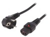 Cablu CEE 7/7 ştecăr unghi IEC C13 mamă PVC 1m 10A