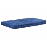 Perna podea canapea din paleti, bleu, 120 x 80 x 10 cm, bumbac GartenMobel Dekor, vidaXL