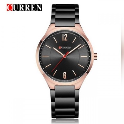 Ceas barbatesc elegant CURREN, cu bratara metalica, Negru/Auriu M8280NA foto