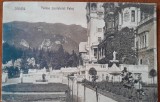 Carte postala, terasa Castelului Peles, 1927