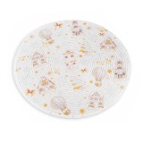 Suport farfurie poliester multicolor Craciun 39 cm