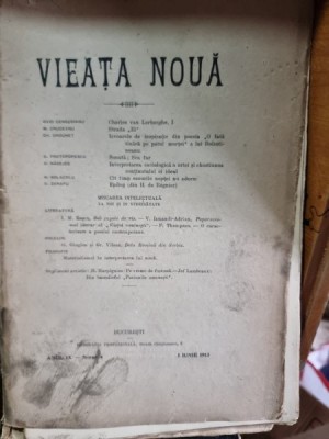 Revista Vieata Noua Nr. 4 Iunie 1913 foto