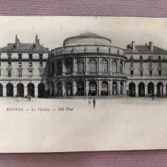 Carte postala necirculata - Teatrul din RENNES, Franta, perioada anilor 1900