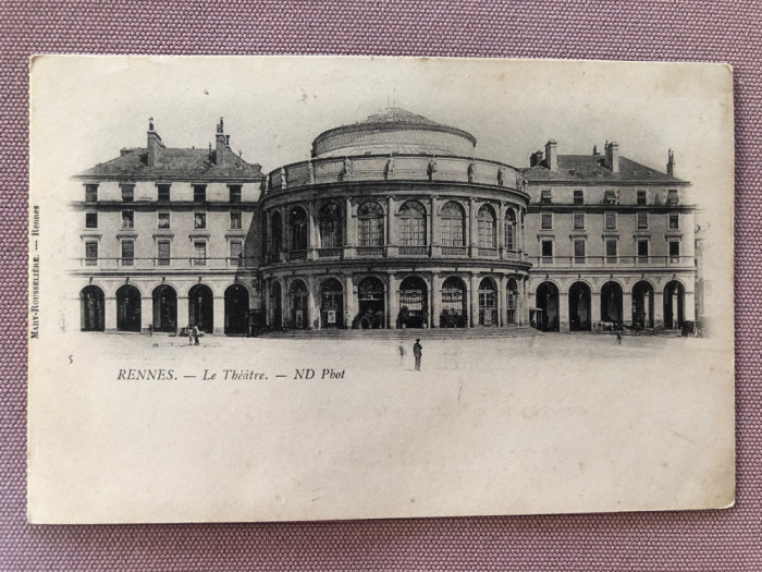 Carte postala necirculata - Teatrul din RENNES, Franta, perioada anilor 1900