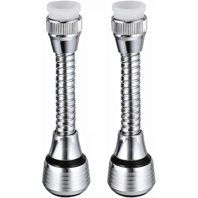 Set 2 extensii robinet flexibila 360 grade cu 2 moduri de pulverizare 13 cm lungime foto