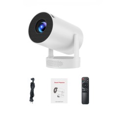 Videoproiector portabil ZYTEQ&reg;️ HY300 PRO HD, Android 11, 280 ANSI lumeni, Wi-Fi 6, Bluetooth 5.0, rezolutie 720p HD, suport 4K, HDMI/USB, alb