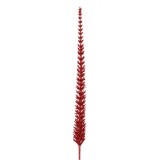 Ramură Decorativă Crăciun Chiparos, 40cm, Culoare Roșu cu Glitter, Oem