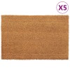 VidaXL Covoraș de ușă, 5 buc., natural, 40x60 cm, fibre de cocos 155559