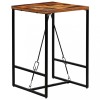 Masă bar Gossi 70x70x106 cm, lemn masiv reciclat, stil industrial, maro/negru, HORECA