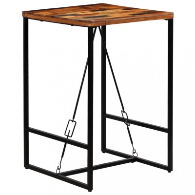 Gossi masa de bar, 70 x 70 x 106 cm, lemn masiv reciclat foto