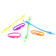 Set sireturi elastice din silicon multicolor, 6 bucati
