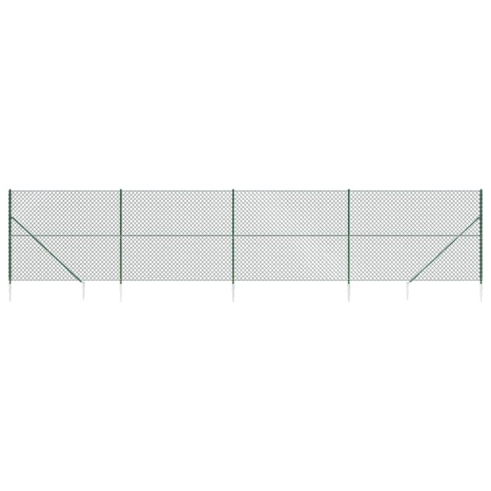 Gard plasa de sarma cu tarusi de fixare, verde, 1,8x10 m