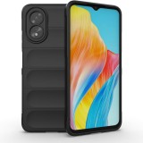 Husa Wave din Silicon compatibila Oppo A38 Anti-Shock, Negru, Oem