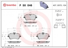 BREMBO P 50 046 PRIME LINE set placute frana,frana disc