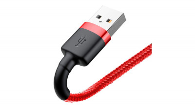 Baseus Lightning Cafule Cablu de date și &amp;icirc;ncărcare pentru iPhone 2.4A 0.5m roșu roșu (CALKLF-A09) foto