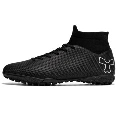 Ghete de fotbal MBrands cu glezniera 7.5 pentru teren sintetic culoare negru 38