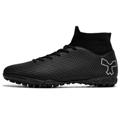 Ghete de fotbal MBrands cu glezniera 7.5 pentru teren sintetic culoare negru 38 foto