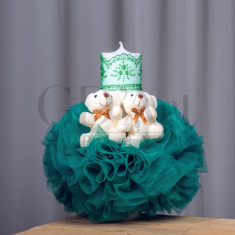 Lumanare Globulet Tulle Double Bear Green Smarald foto