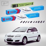 Cumpara ieftin Ștergătoare Toyota Corolla E12 Hatchback 2002-2007 | Set Față și Spate Flat Premium &ndash; TeamCar&reg;