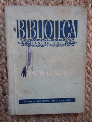 Manon Lescaut - Abatele Prevost foto