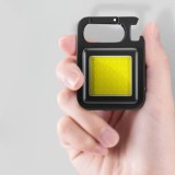 Lanterna de buzunar cu 30 led-uri, incarcare usb tip-c, tip breloc, destinata ciclism, alpinism, exterior, camping, negru, Oem