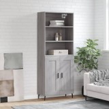 Cumpara ieftin Dulap &icirc;nalt, gri sonoma, 69,5x34x180 cm, lemn compozit