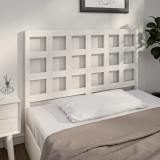 VidaXL Tăblie de pat, alb, 125,5x4x100 cm, lemn masiv de pin