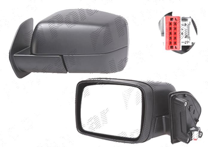 Oglinda exterioara Land Rover Discovery Iii/Lr3 (Taa), 04.2004-03.2009; Range Rover Sport (Ls), 07.2006-, Stanga, reglare electrica; carcasa neagra;