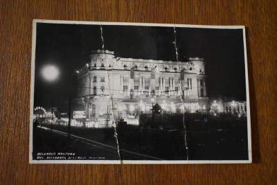 CP Bucuresti nocturn Bd. Elisabeta si Cercul Militar 1939 foto