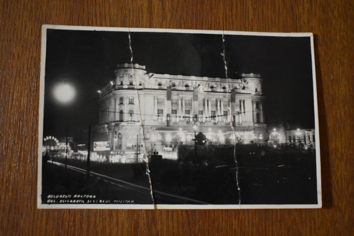 CP Bucuresti nocturn Bd. Elisabeta si Cercul Militar 1939