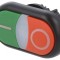 Comutator dublu 22mm roșu/verde IP66