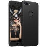 Husa telefon Apple Iphone 7 Plus ofera protectie Subtire 3in1 Lux Design Black + Folie Sticla, Iphone Case Perfect