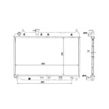 Radiator racire Honda City, 01.2003-2008, Motorizare 1, 3 63kw Benzina, tip climatizare Cu/fara AC, cutie Manuala, dimensiune 661x350x16mm, Cu lipire