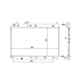 Radiator racire Honda City, 01.2003-2008, Motorizare 1, 3 63kw Benzina, tip climatizare Cu/fara AC, cutie Manuala, dimensiune 661x350x16mm, Cu lipire, SRLine