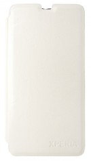 Husa tip carte alba cu stand pentru Sony Xperia L (C2104 / C2105) S36h