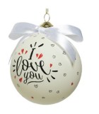 Cumpara ieftin Glob decorativ - Bauble Glass Gift Text - I Love You | Kaemingk