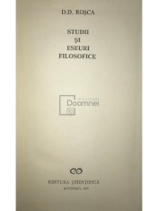 D. D. Rosca - Studii si eseuri filosofice (Editia: 1970) foto